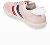 Thumbnail for your product : Moncler Ryegrass Leather Logo Stripe Sneakers