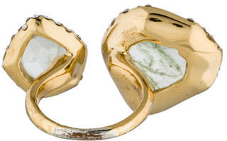 Alexis Bittar Double Faceted Resin & Crystal Ring