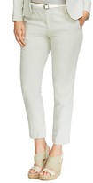 Thumbnail for your product : Lauren Ralph Lauren Plus Silk Linen Skinny Ankle Pants