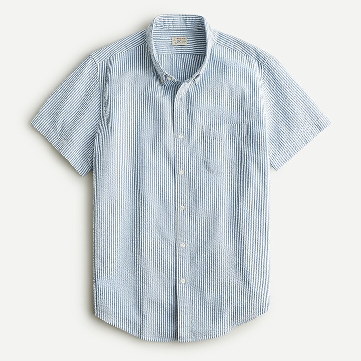 mens short sleeve seersucker shirts