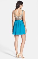 Thumbnail for your product : Hailey Logan Sequin Bodice Party Dress (Juniors)