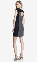 Thumbnail for your product : Express Color Block Back Cut-Out Ponte Knit Dress