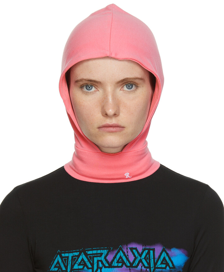 Raf Pink Neckpiece Beanie - ShopStyle Hats