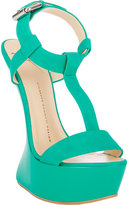 Thumbnail for your product : Giuseppe Zanotti Curved Wedge T-Strap Sandals