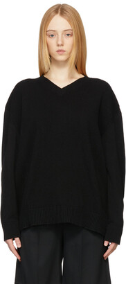 MM6 MAISON MARGIELA Black Elbow Patch Sweater