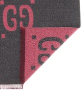 Thumbnail for your product : Gucci Wool and silk jacquard scarf