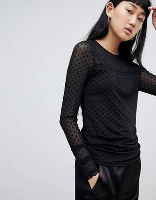 B.young Spotty Sheer Blouse
