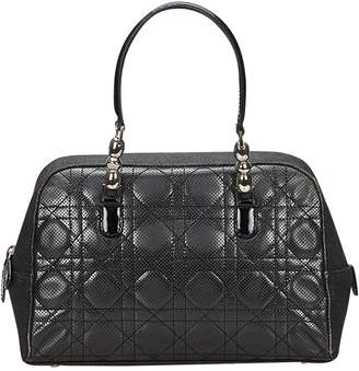 Christian Dior Vintage Black Leather Handbag