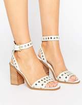 Thumbnail for your product : ASOS DESIGN TEXAS Studded Block Heel Sandals