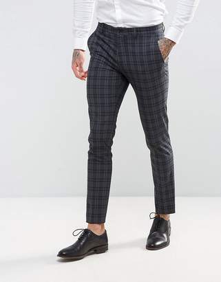 Jack and Jones Skinny Wedding Suit Pant In Check
