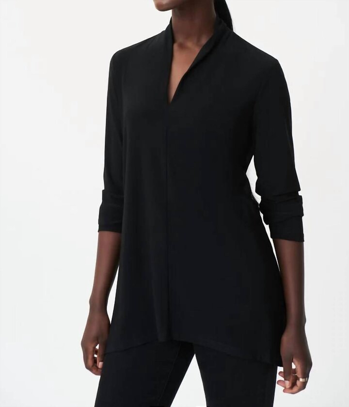 Joseph Ribkoff V-Neck Tunic In Black