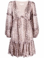 Thumbnail for your product : MICHAEL Michael Kors Snakeskin-Print Mini Dress