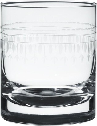 The Vintage List A Pair Of Crystal Whisky Glasses With Ovals Design