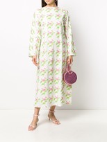 Thumbnail for your product : BERNADETTE Rose-Print Trapeze Maxi Dress