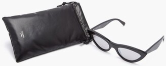 Celine Mirrored Cat-eye Acetate Sunglasses - Black