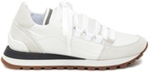 Thumbnail for your product : Brunello Cucinelli Embellished leather sneakers
