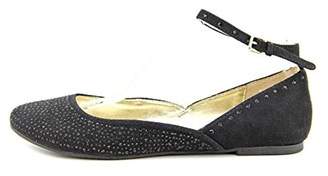Material Girl Row Women's Ankle Strap Flats.