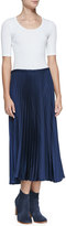 Thumbnail for your product : Tracy Reese Pleated Cotton Maxi Skirt, Navy