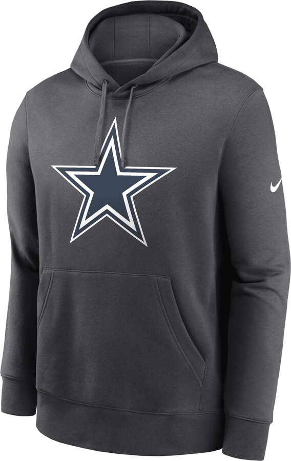 Dallas Cowboys Logo Club Men's Nike Men's NFL Pullover Hoodie in Grey | NKDK06F7RD-N09