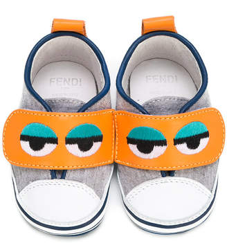 Fendi Kids monster eye touch-strap sneakers