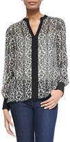Thumbnail for your product : Tory Burch Jessica Solid-Trim Printed Tunic