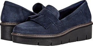 Clarks Airabell Slip (Navy Suede) Women's Shoes