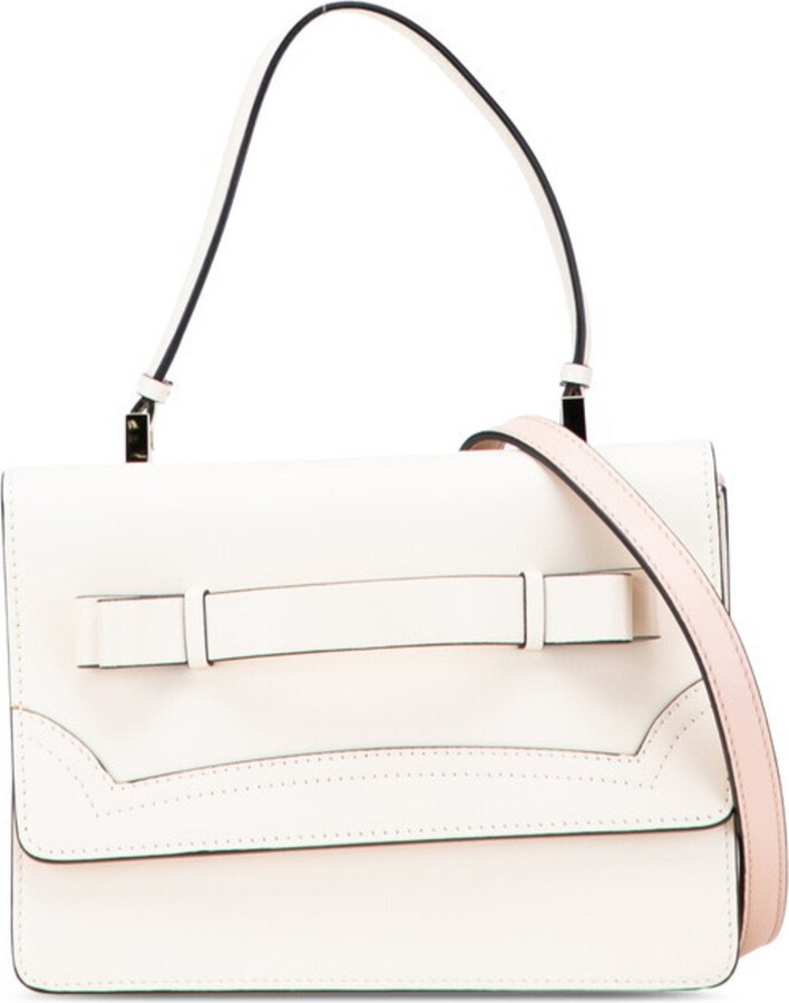 Valentino Pink White Leather Handbag Shoulder Bag (Pre-Owned)