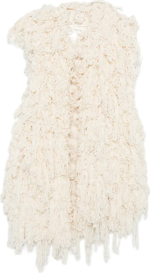 Isabel Benenato Fringed Gilet