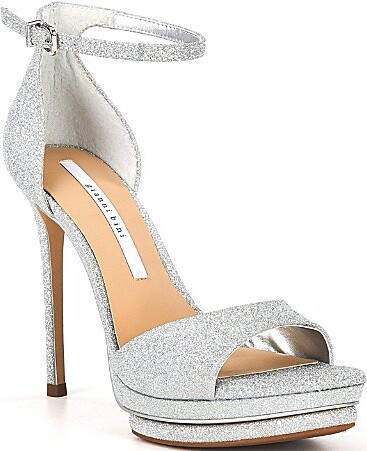 Gianni Bini Nessie Glitter Ankle Strap Platform Dress Sandals