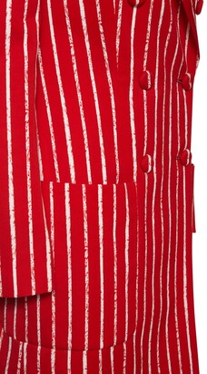 Moschino Striped Cotton Twill Blazer Dress