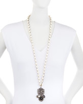 Thumbnail for your product : Love Heals Long Freshwater Pearl Charm Pendant Necklace, White