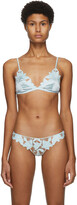 Thumbnail for your product : Fleur Du Mal Blue Lily Triangle Bralette