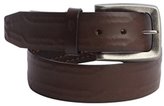 Thumbnail for your product : John Varvatos brown leather large silvertoned buckle belt