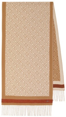 Loro Piana Monogram jacquard cashmere scarf