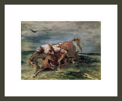 1000Museums Mazeppa by Eugène Delacroix -Framed Giclee Print