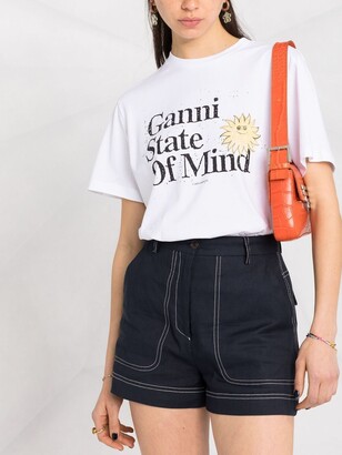 Ganni sunshine slogan print T-shirt
