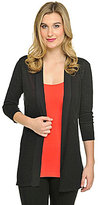 Thumbnail for your product : Peter Nygard Georgette-Trimmed Linen Cardigan