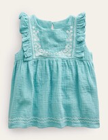 Thumbnail for your product : Boden Embroidered Double Cloth Top