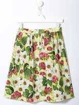 Thumbnail for your product : Dolce & Gabbana Children Floral-Print Skirt