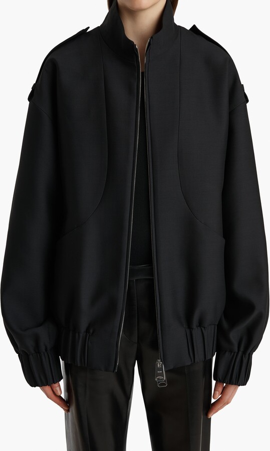 KHAITE Sigi Wool & Silk Bomber Jacket