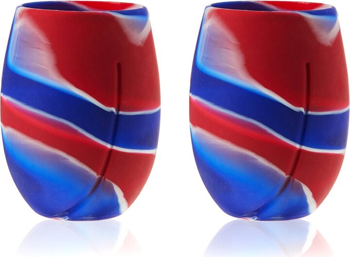 True Pack Of 2 Flexi: Tie Dye Aerating Silicone Cups