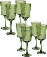 Thumbnail for your product : Certified International Green Diamond Acrylic 8-Pc. All-Purpose Goblet Set