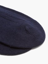 Thumbnail for your product : Pantherella Waddington Rib-knitted Cashmere-blend Socks - Navy