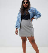 Thumbnail for your product : Glamorous Curve mini skirt in dogtooth