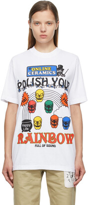 Online Ceramics White 'Polish Your Rainbow' T-Shirt
