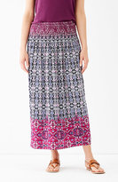 Thumbnail for your product : J. Jill Smocked-Waist Print Skirt