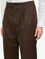 Thumbnail for your product : Vivienne Westwood Pleated pressed-crease relaxed-fit straight-leg wool trousers