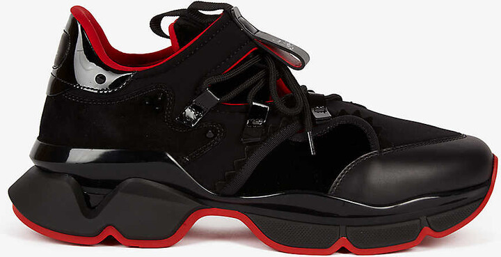 Christian Louboutin Red-Runner leather and velvet trainers - ShopStyle  Sneakers & Athletic Shoes