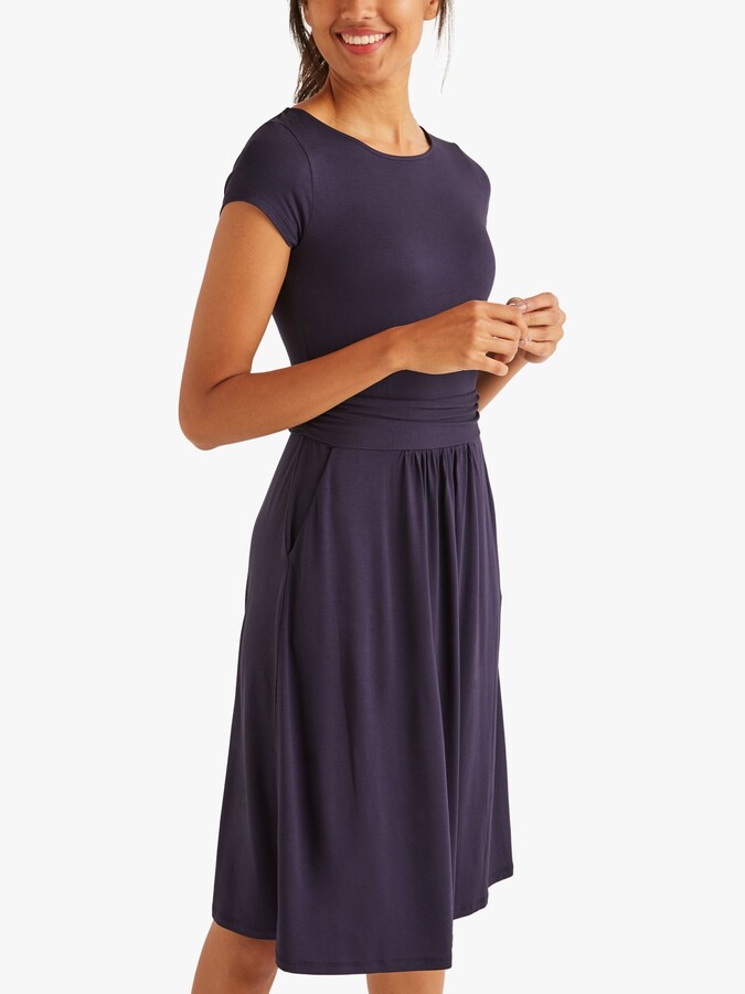 Navy Knee Length Jersey Dress | Shop the world's largest collection of  fashion | ShopStyle UK