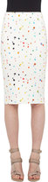 Thumbnail for your product : Akris Punto Boulder-Print Midi Pencil Skirt, Cream